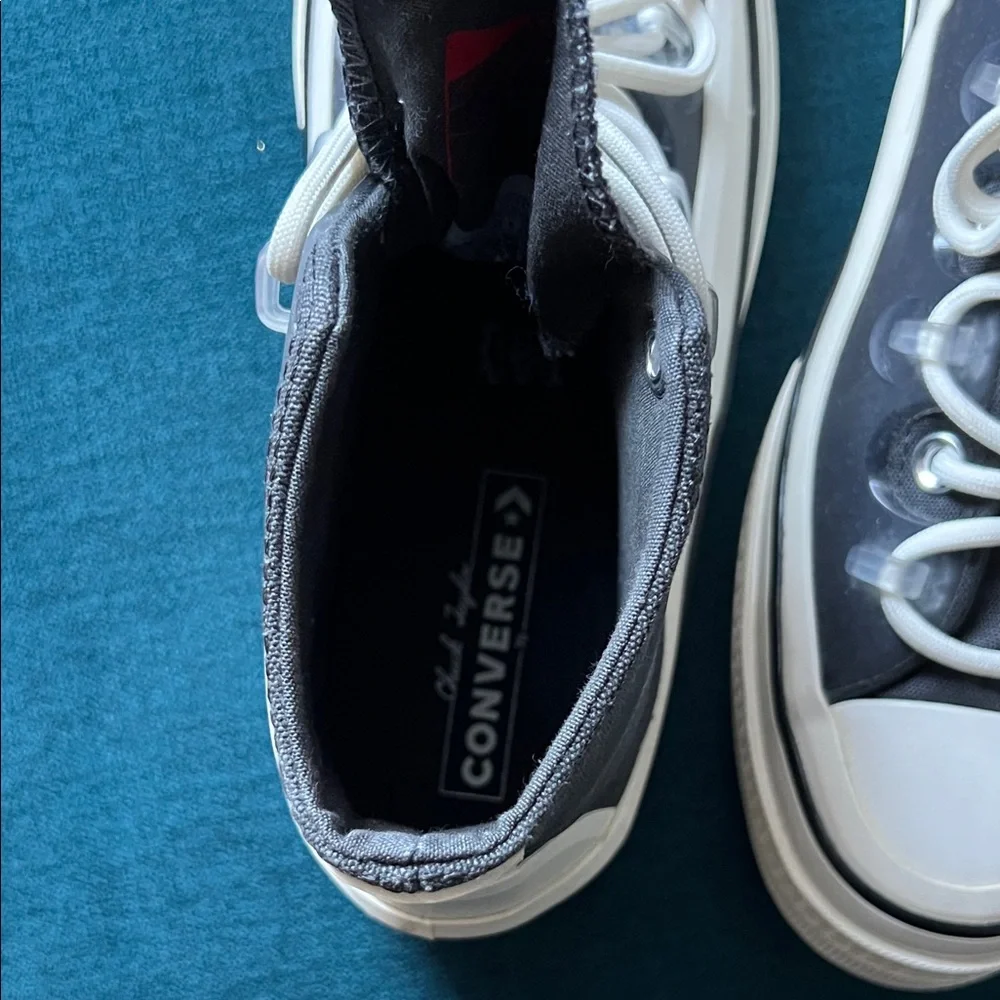 Converse Women's Black and White High-Top Sneakers
